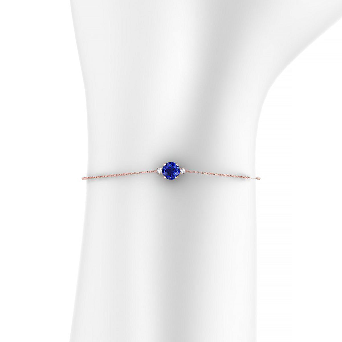Sparkle | 18k Rose Gold 6 mm Round Sapphire Bracelet