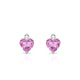 Sparkle | Boucles d'oreilles Saphir Rose Cœur