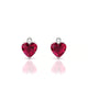 Sparkle | Boucles d'oreilles Rubis Cœur