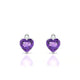 Sparkle | Heart Amethyst Earrings