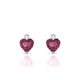 Sparkle | Boucles d'oreilles Rhodolite Cœur