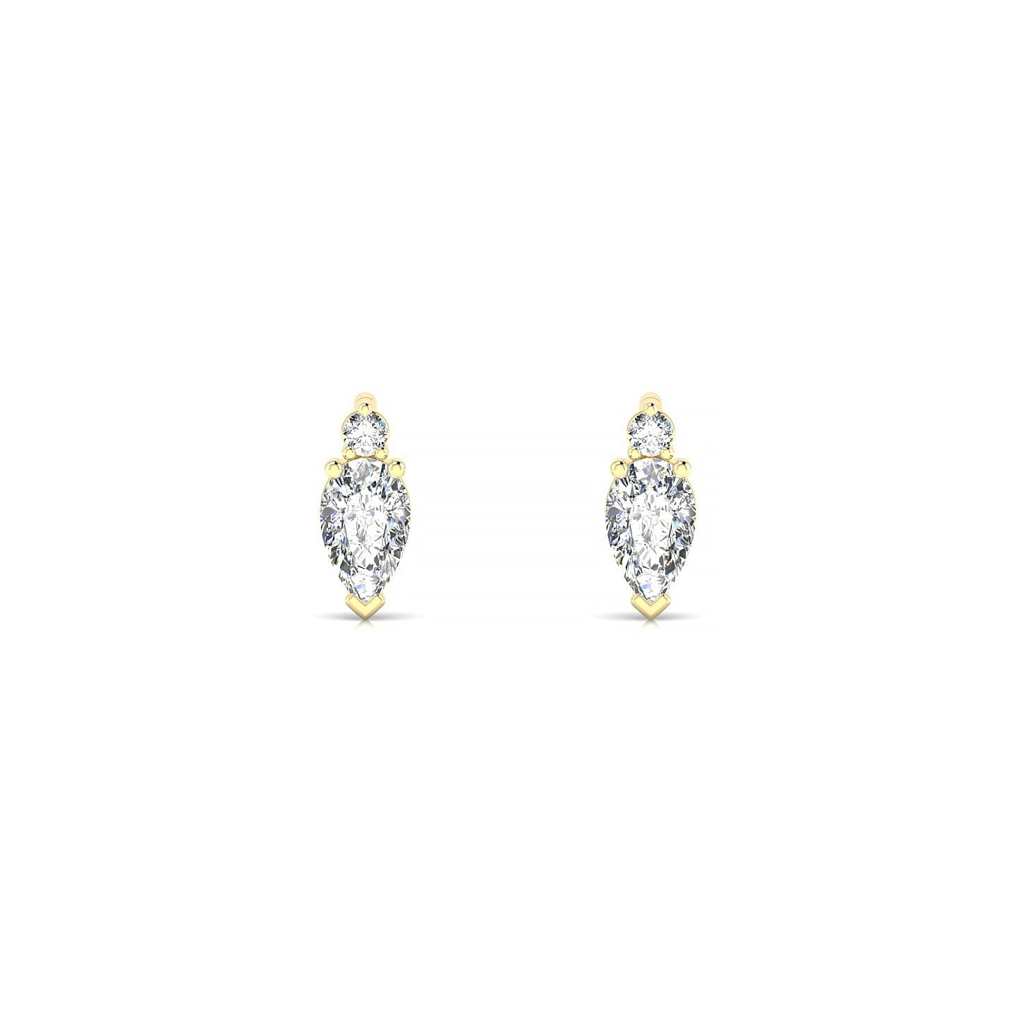 Sparkle | 18k Yellow Gold 5 x 3 mm Pear Diamond Earrings