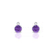 Sparkle | Boucles d'oreilles Améthyste Ronde
