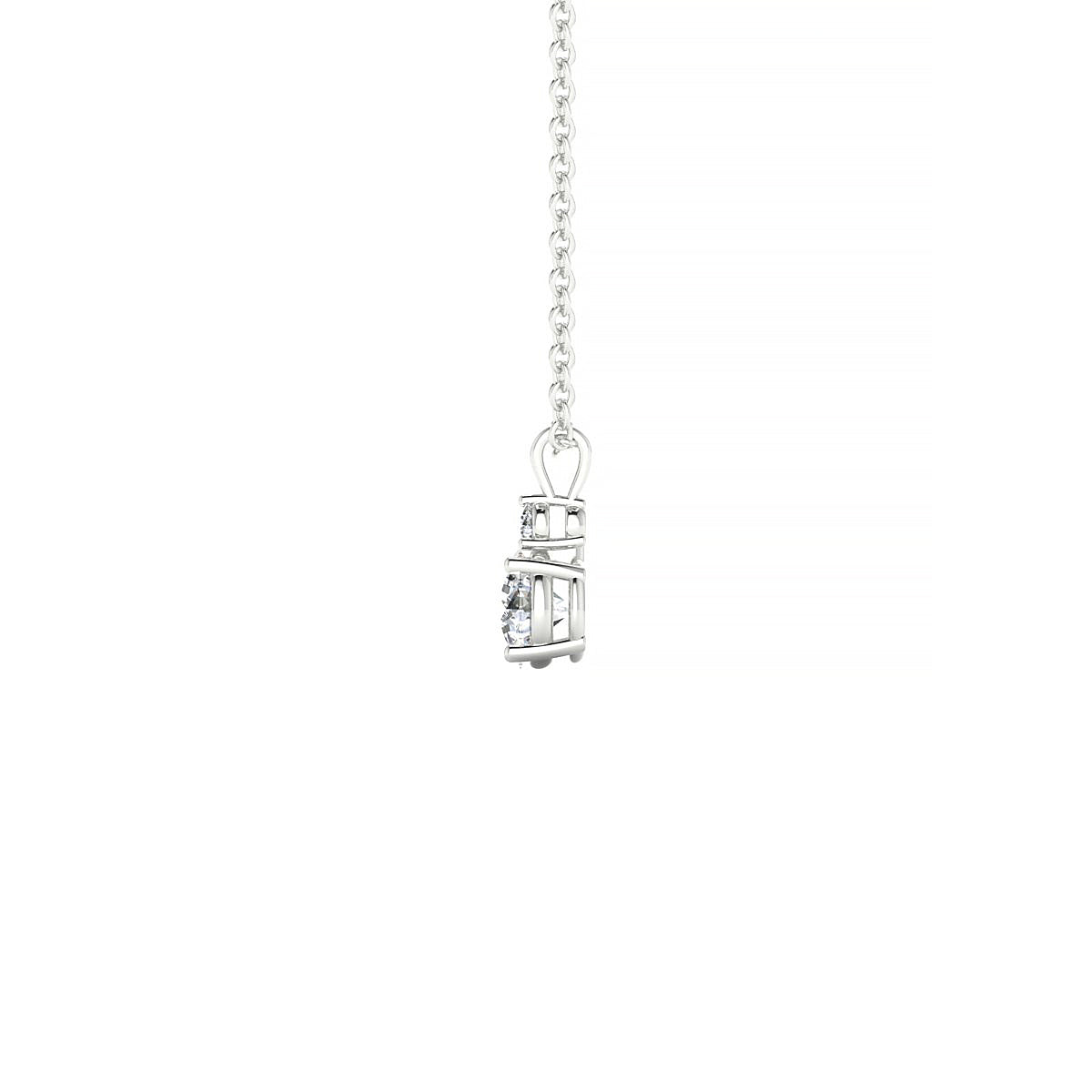Sparkle | 18k White Gold 4.2 mm Round Diamond Pendant