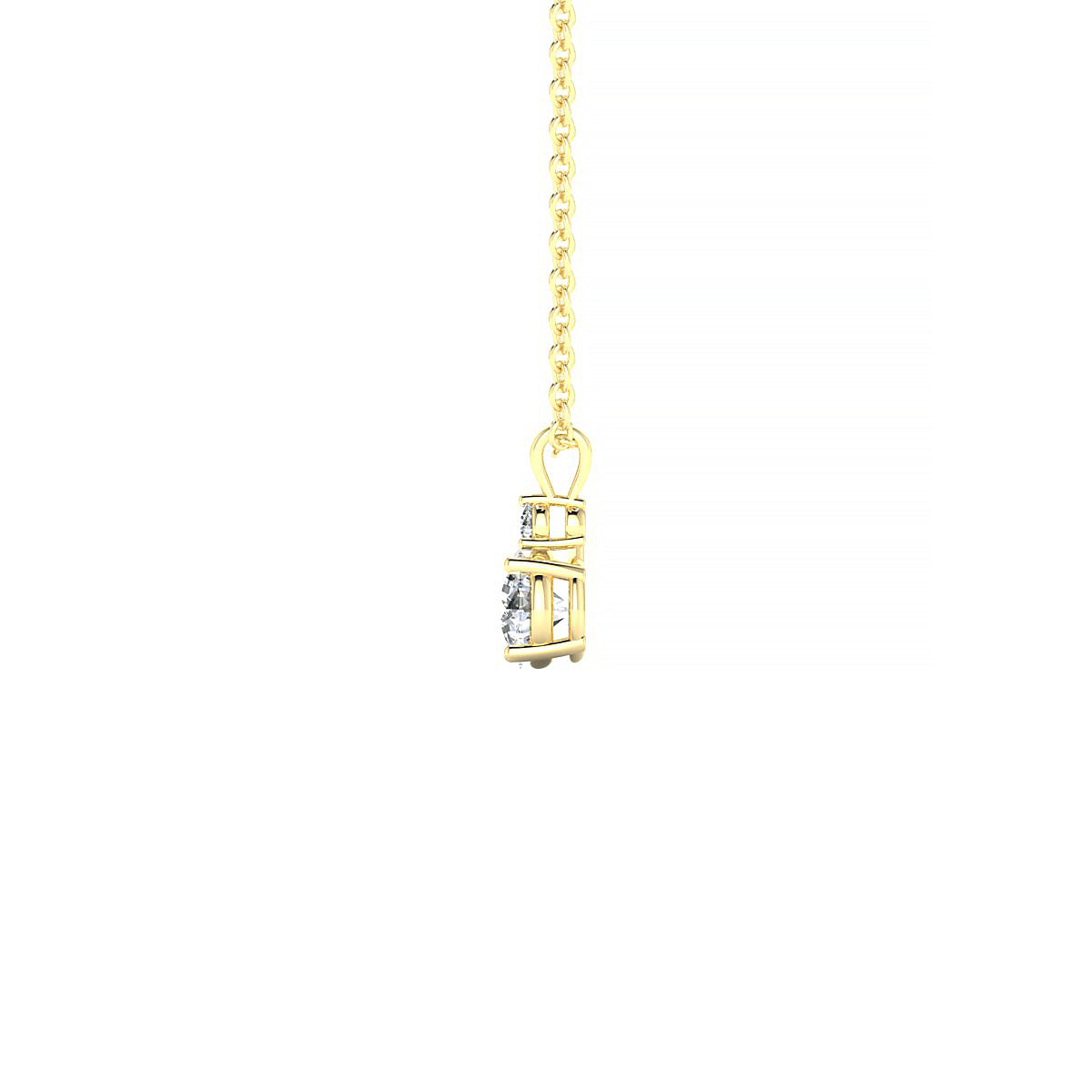 Sparkle | 18k Yellow Gold 4.2 mm Round Diamond Pendant