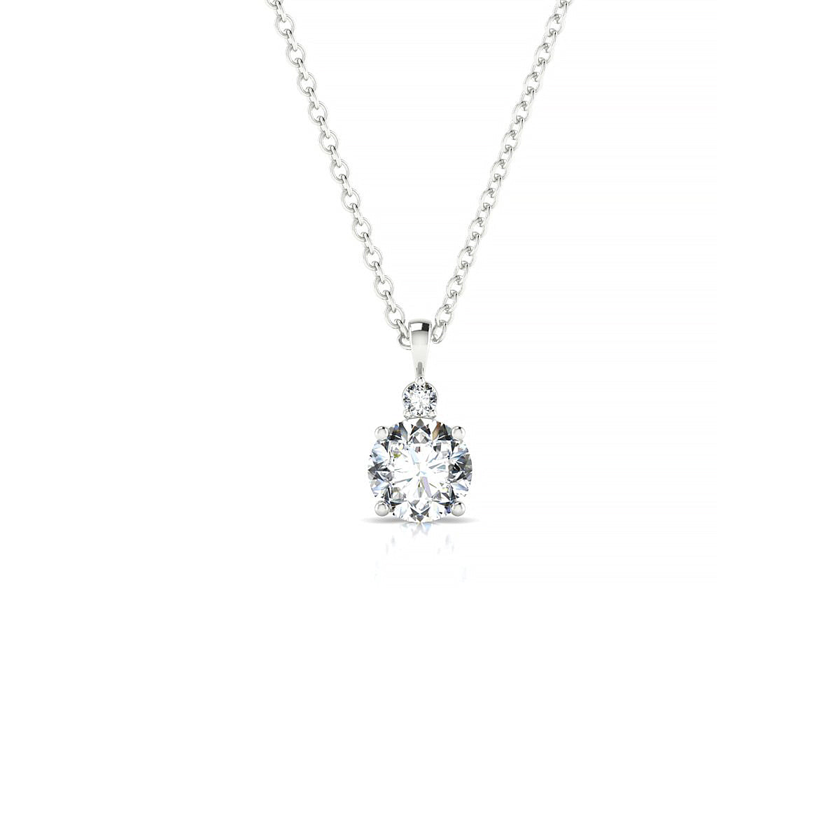 Sparkle | 18k White Gold 5.2 mm Round Diamond Pendant