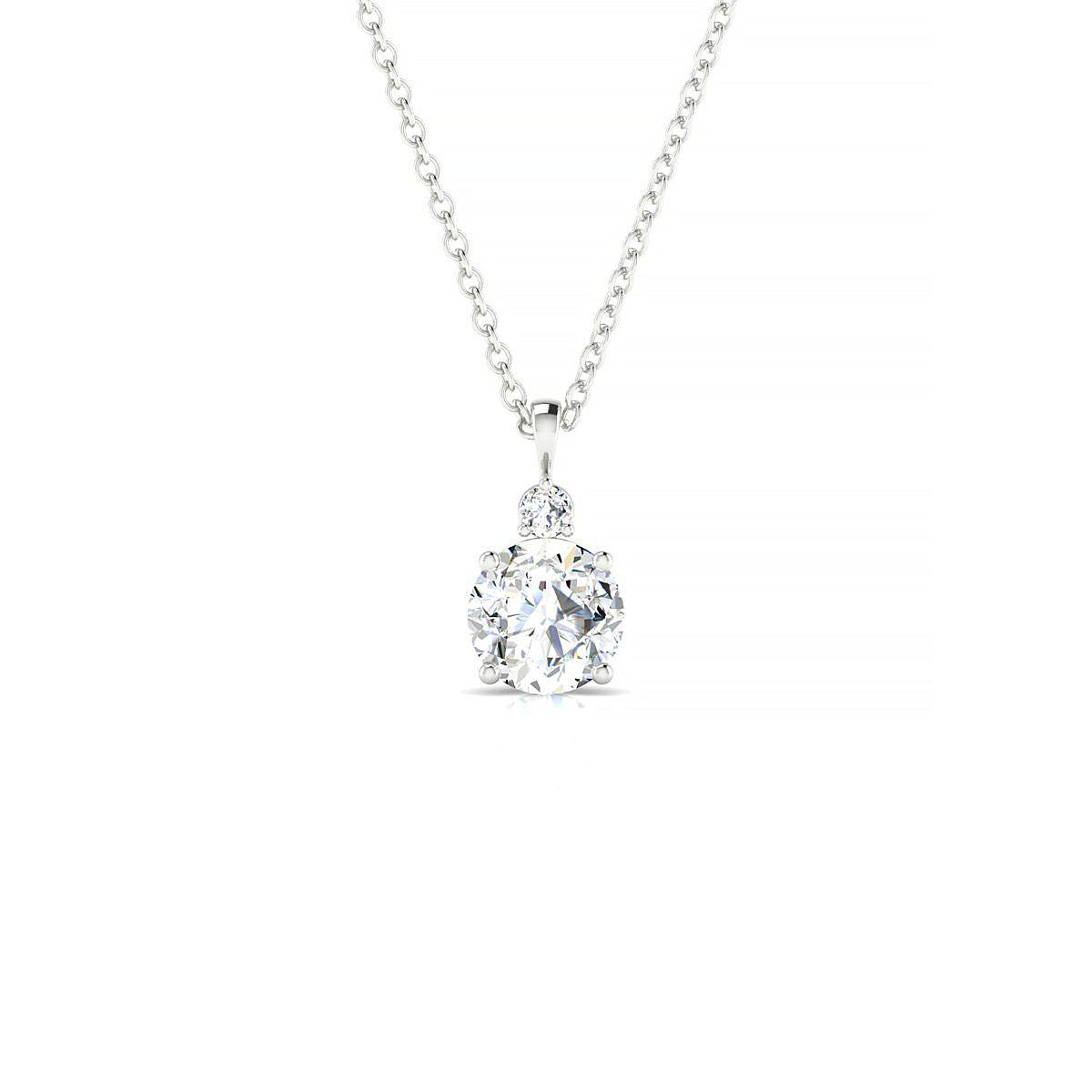 Sparkle | 18k White Gold 5.7 mm Round Diamond Pendant