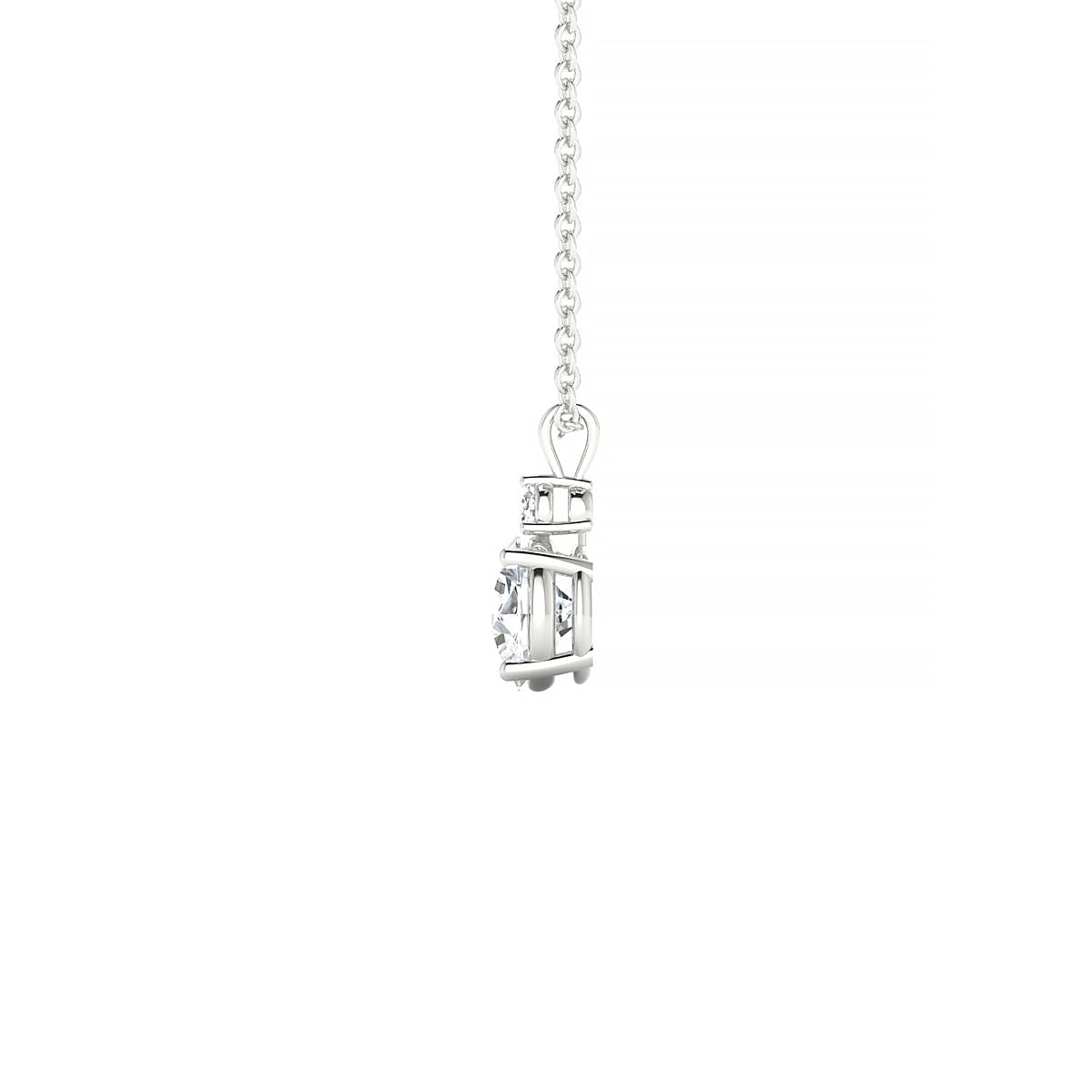 Sparkle | 18k White Gold 5.7 mm Round Diamond Pendant