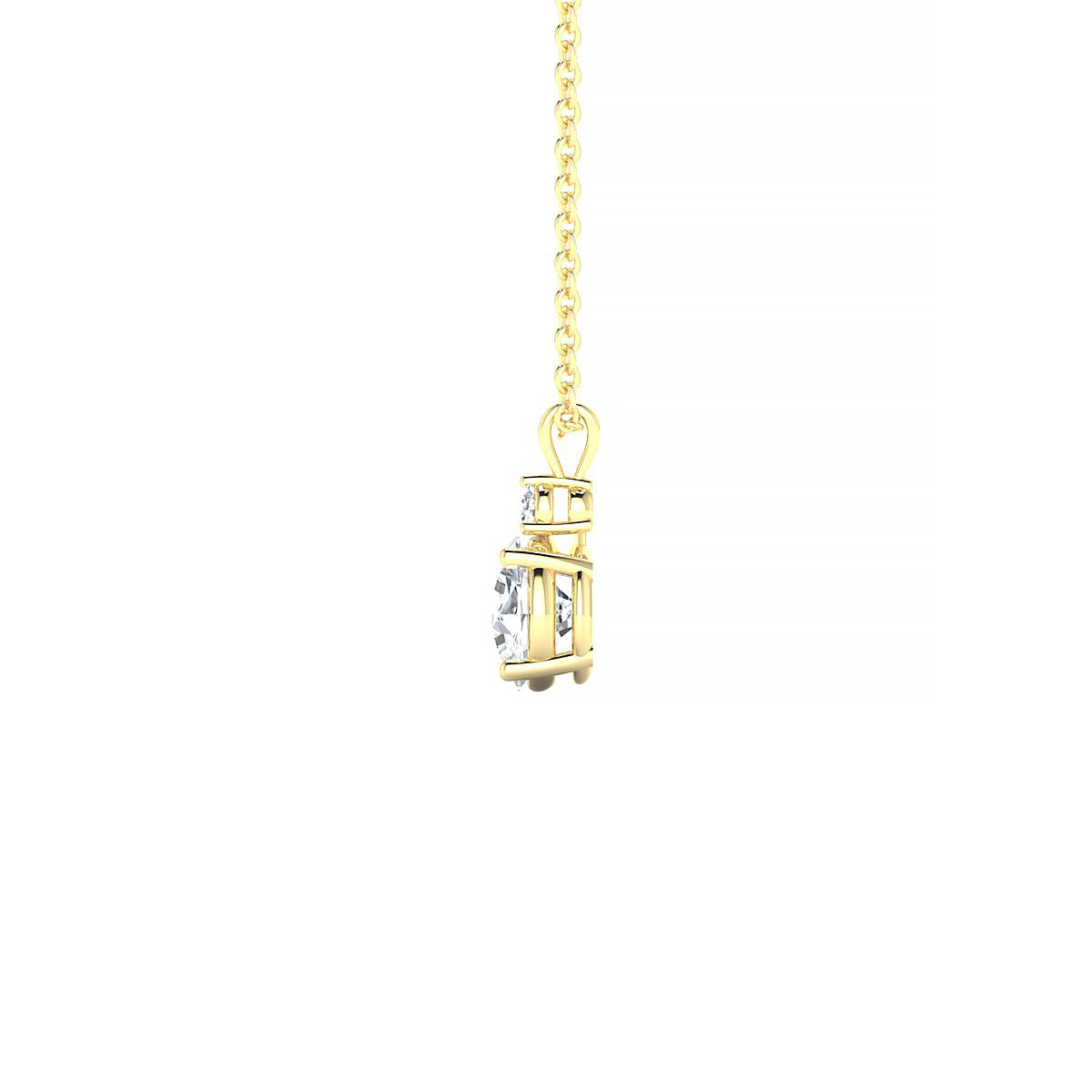 Sparkle | 18k Yellow Gold 5.7 mm Round Diamond Pendant