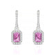 Sunrise | Boucles d'oreilles Saphir Rose Émeraude