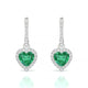 Sunrise | Heart Emerald Earrings