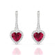 Sunrise | Heart Ruby Earrings