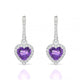 Sunrise | Heart Amethyst Earrings