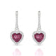 Sunrise | Heart Rhodolite Earrings