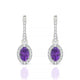 Sunrise | Oval Amethyst Earrings
