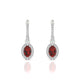 Sunrise | Boucles d'oreilles Grenat Ovale