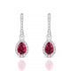 Sunrise | Boucles d'oreilles Rubis Poire