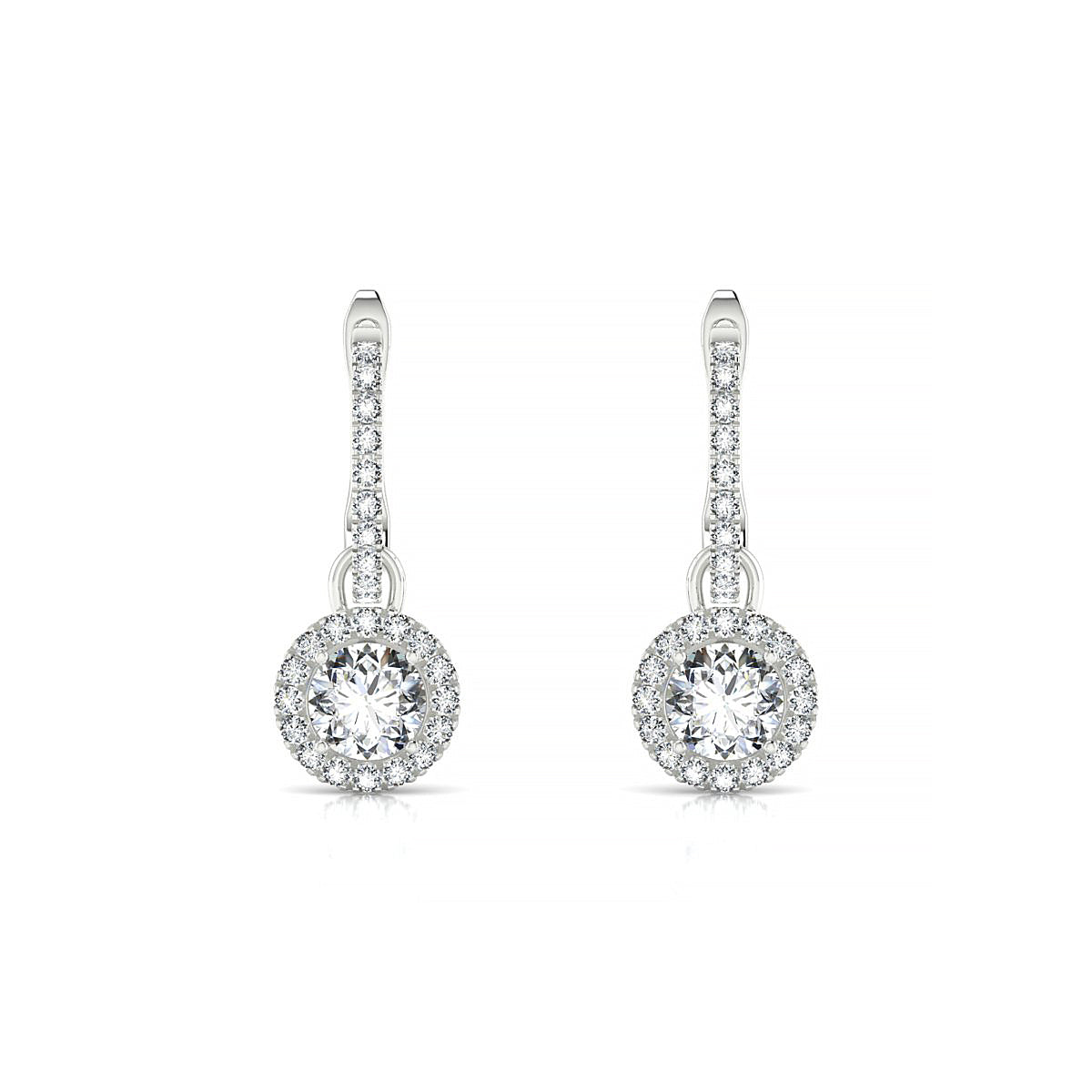 Sunrise | 18k White Gold 4.2 mm Round Diamond Earrings