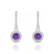 Sunrise | Round Amethyst Earrings