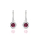 Sunrise | Boucles d'oreilles Rhodolite Ronde