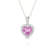 Sunrise | Heart Pink Sapphire Pendant