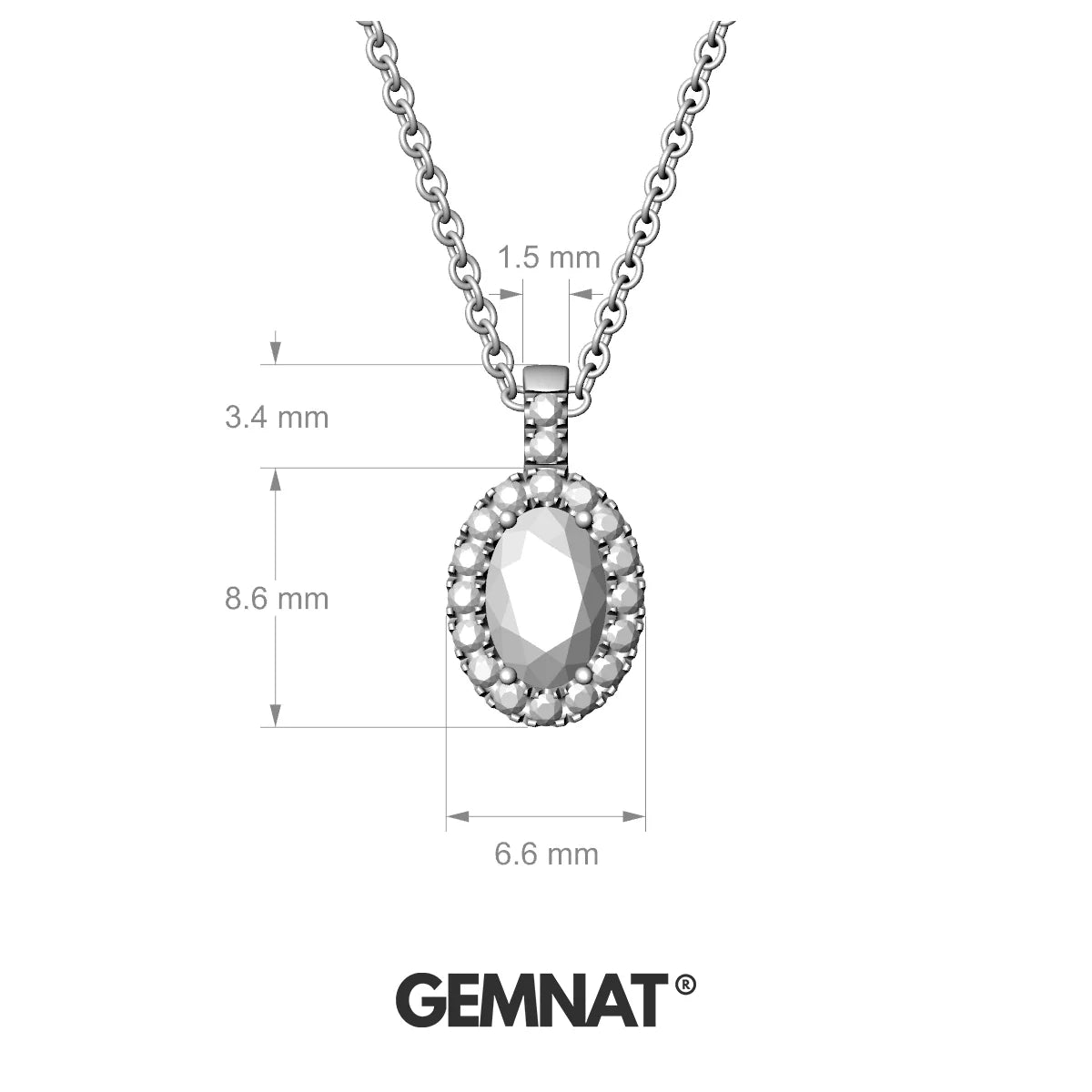 Sunrise | 18k Yellow Gold 6 x 4 mm Oval Morganite Pendant