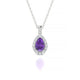 Sunrise | Pear Amethyst Pendant