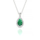 Sunrise | Pear Emerald Pendant