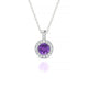 Sunrise | Round Amethyst Pendant