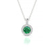 Sunrise | Round Emerald Pendant