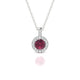 Sunrise | Round Rhodolite Pendant