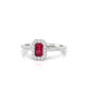 Sunrise | Halo Emerald Ruby Ring