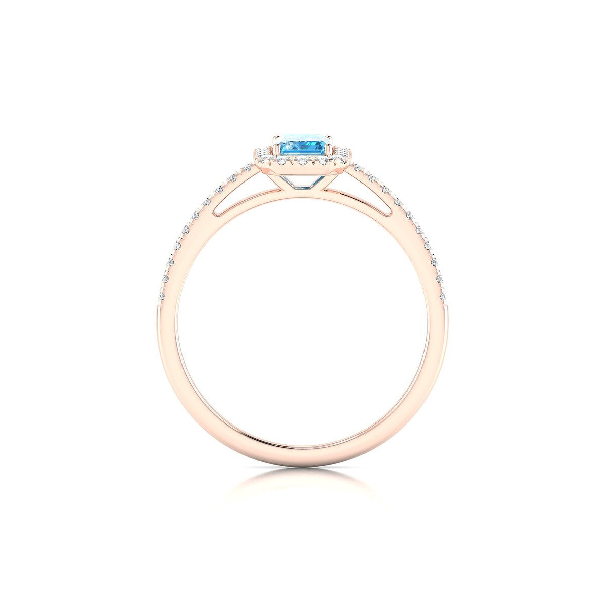 Sunrise | 18k Rose Gold 6 x 4 mm Emerald Topaz Ring
