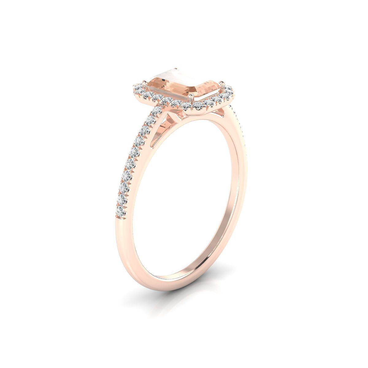 Sunrise | 18k Rose Gold 7 x 5 mm Emerald Morganite Ring