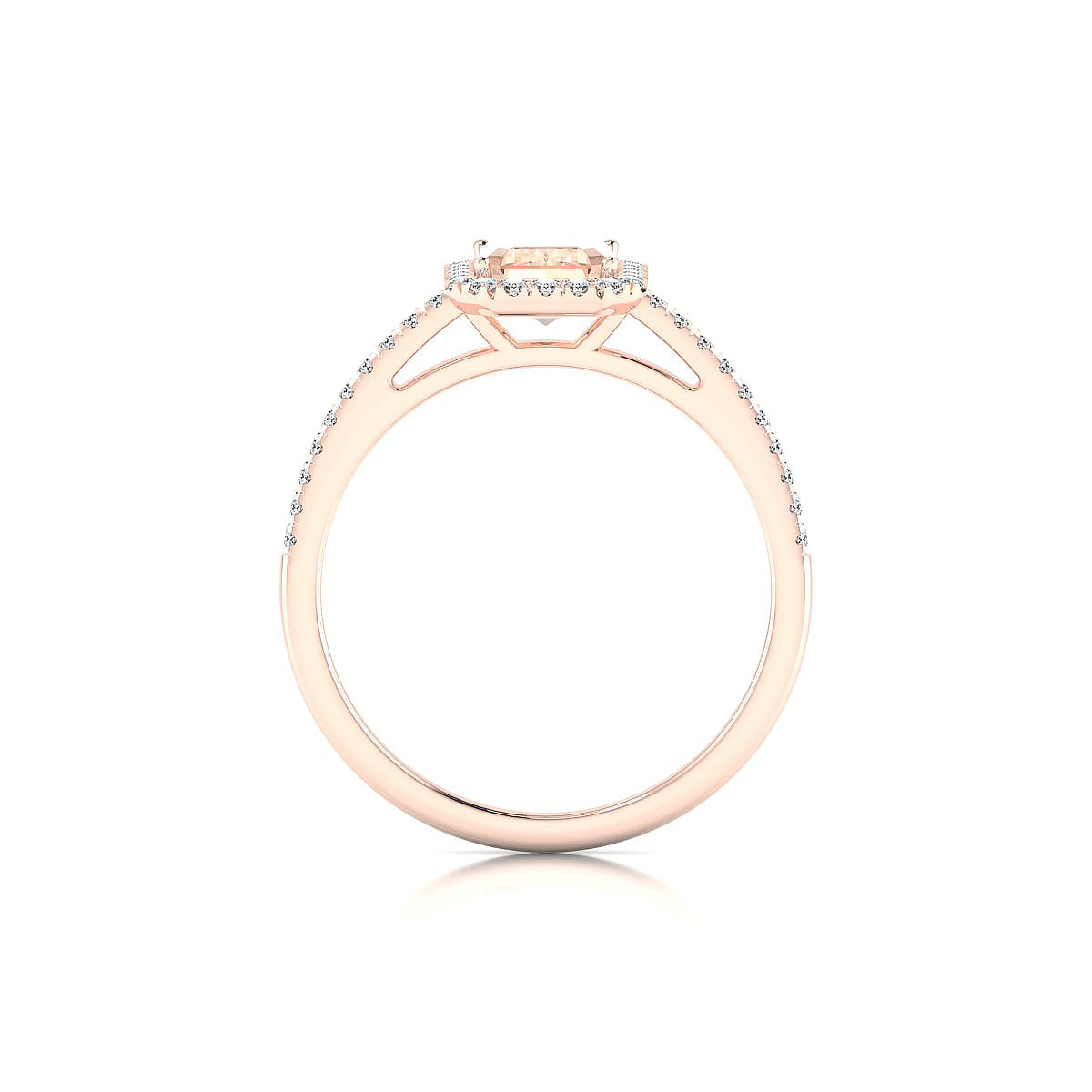 Sunrise | 18k Rose Gold 7 x 5 mm Emerald Morganite Ring