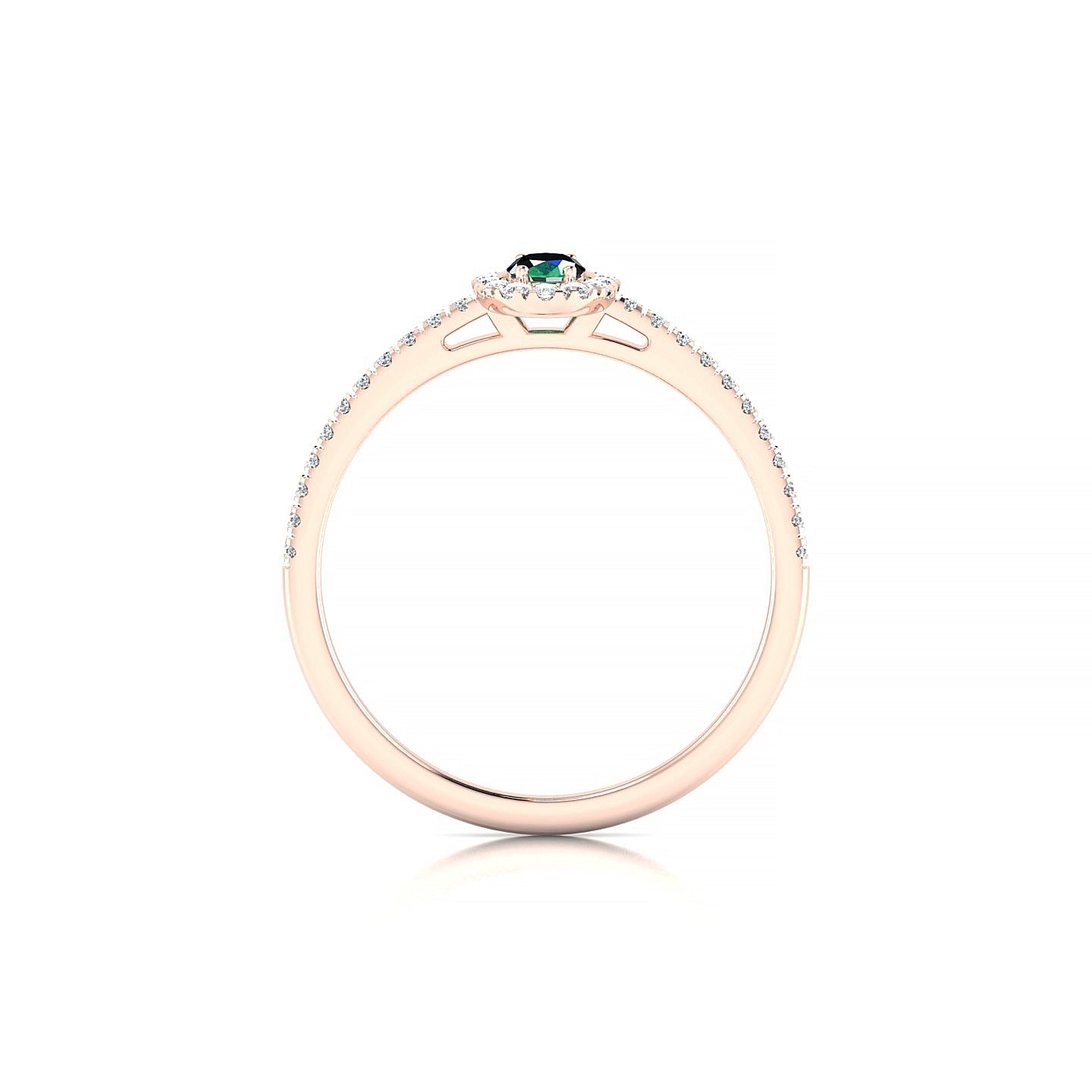 Sunrise | 18k Rose Gold 5 x 3 mm Oval Emerald Ring