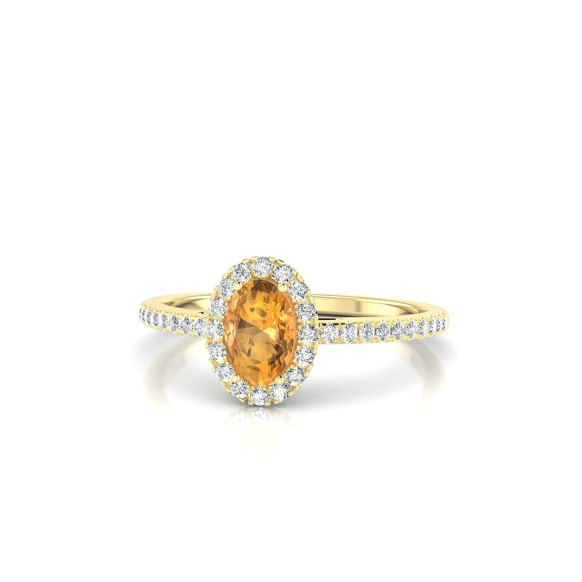 Sunrise | 18k Yellow Gold 6 x 4 mm Oval Citrine Ring