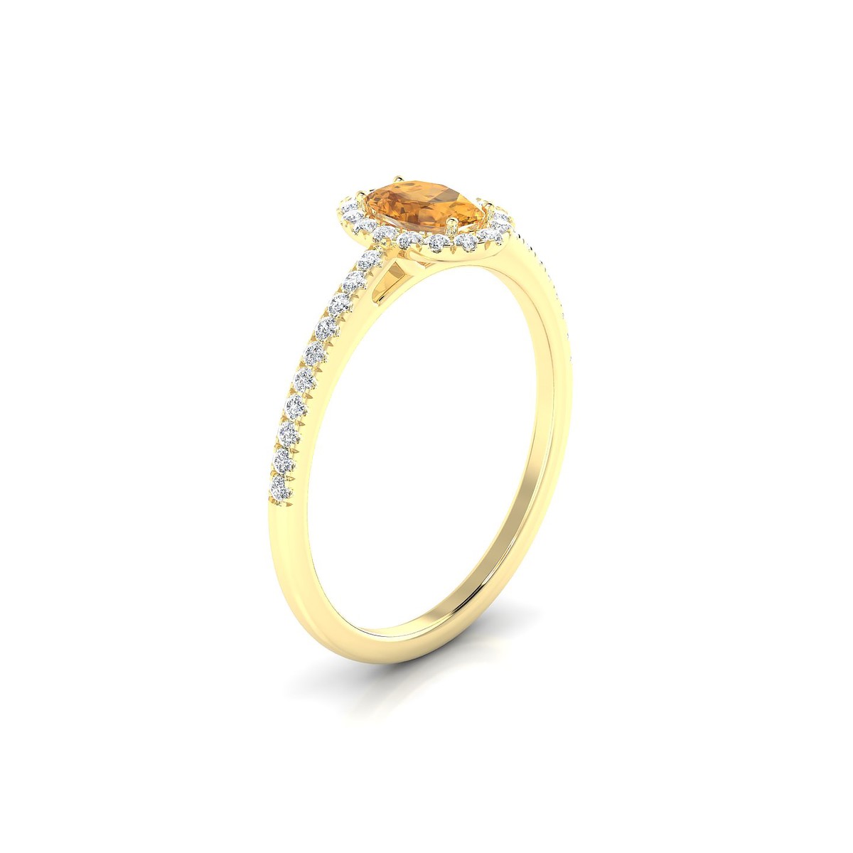 Sunrise | 18k Yellow Gold 6 x 4 mm Oval Citrine Ring