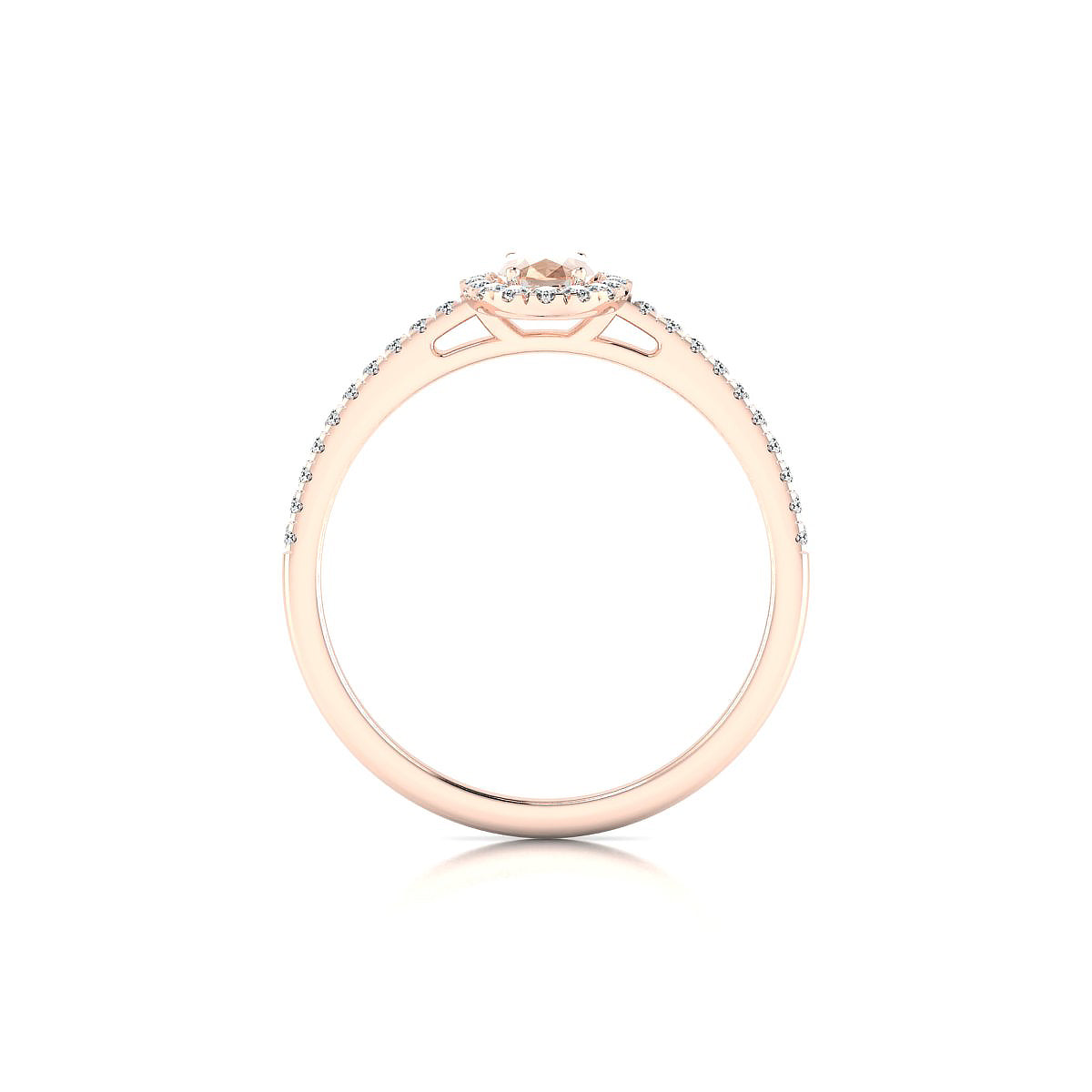 Sunrise | 18k Rose Gold 6 x 4 mm Oval Morganite Ring