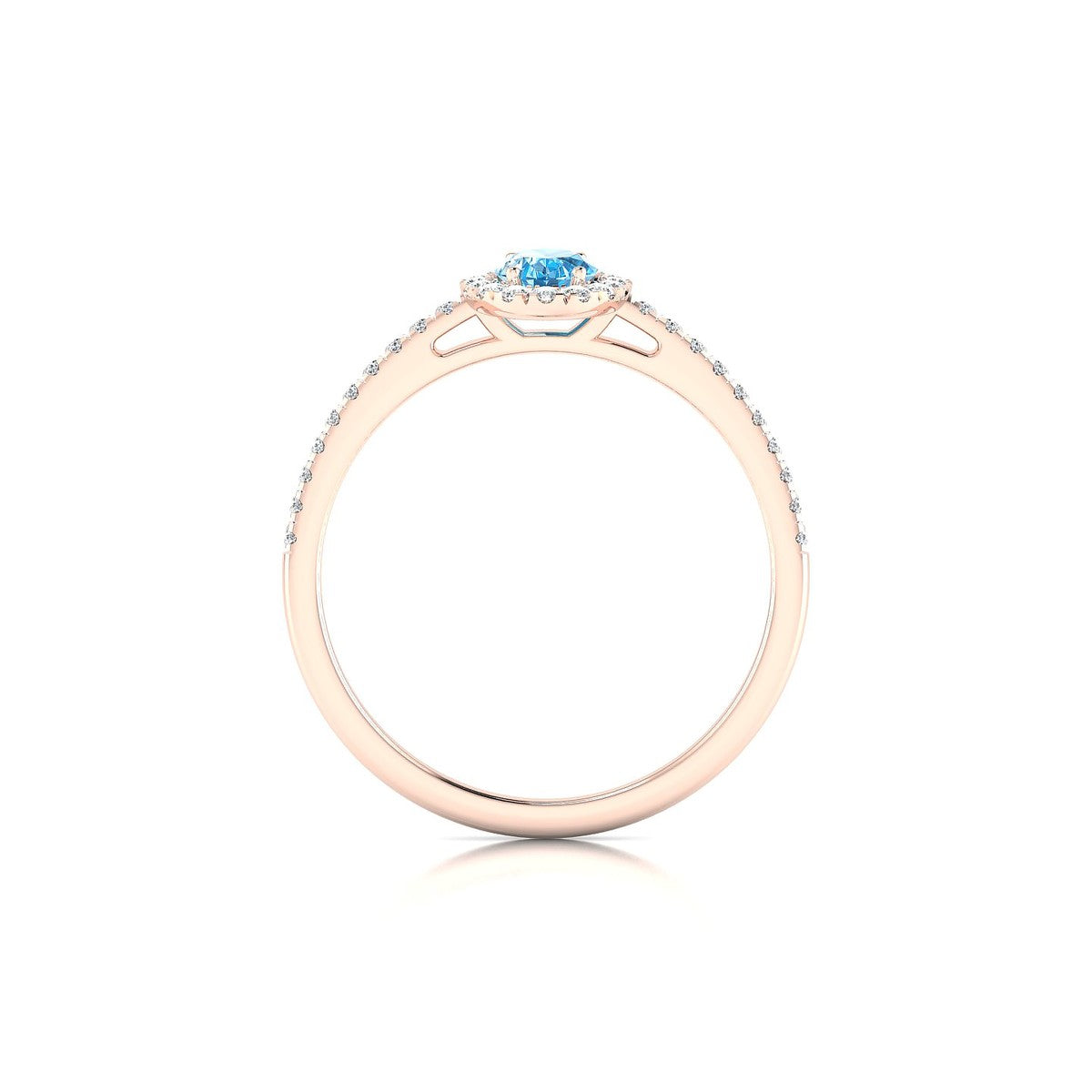 Sunrise | 18k Rose Gold 6 x 4 mm Oval Topaz Ring