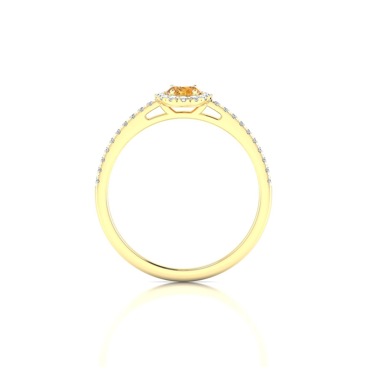 Sunrise | 18k Yellow Gold 6 x 4 mm Oval Citrine Ring