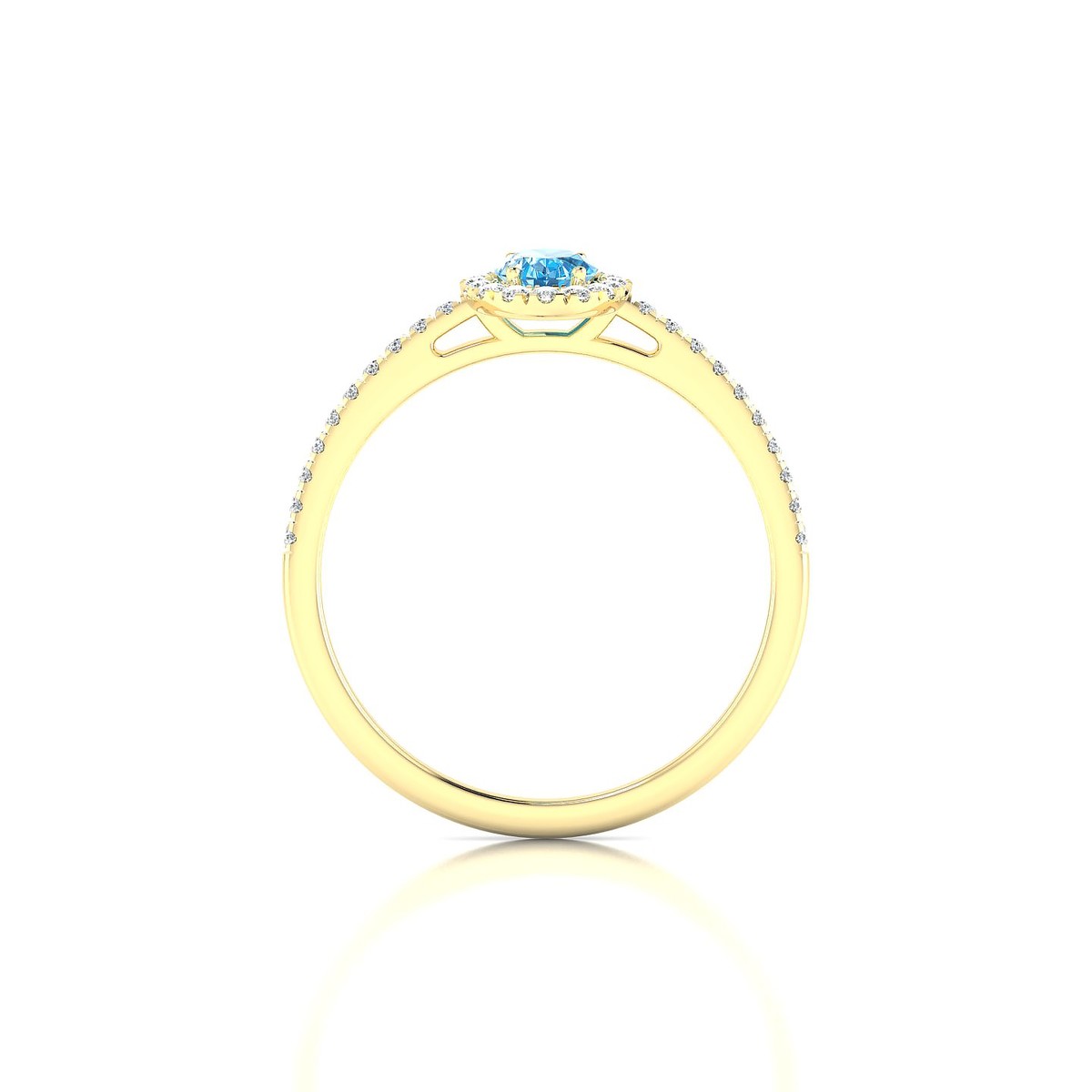 Sunrise | 18k Yellow Gold 6 x 4 mm Oval Topaz Ring