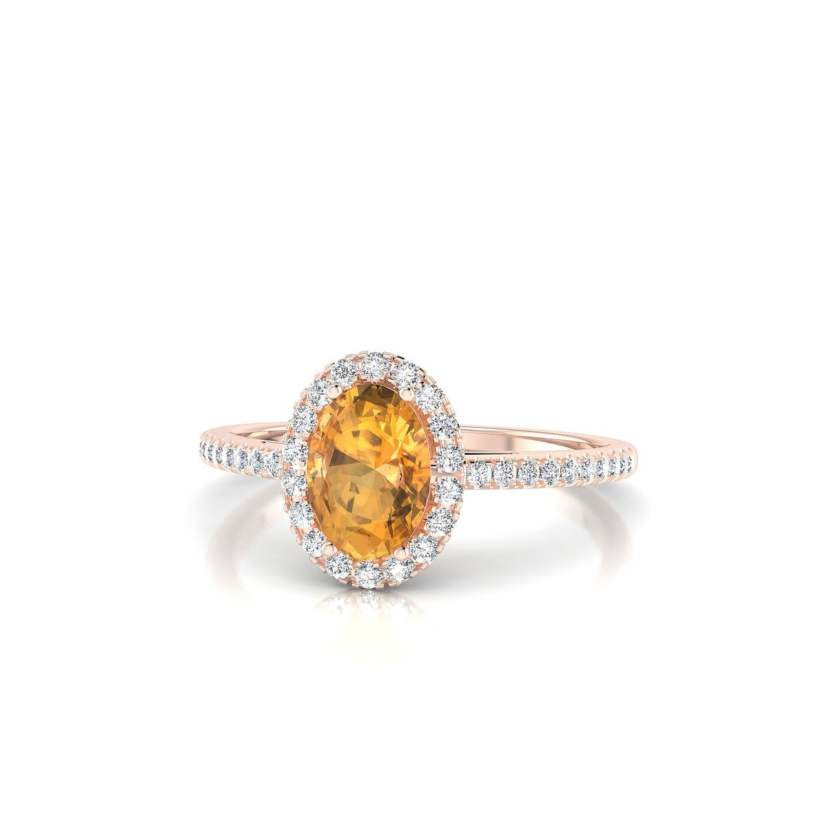 Sunrise | 18k Rose Gold 7 x 5 mm Oval Citrine Ring
