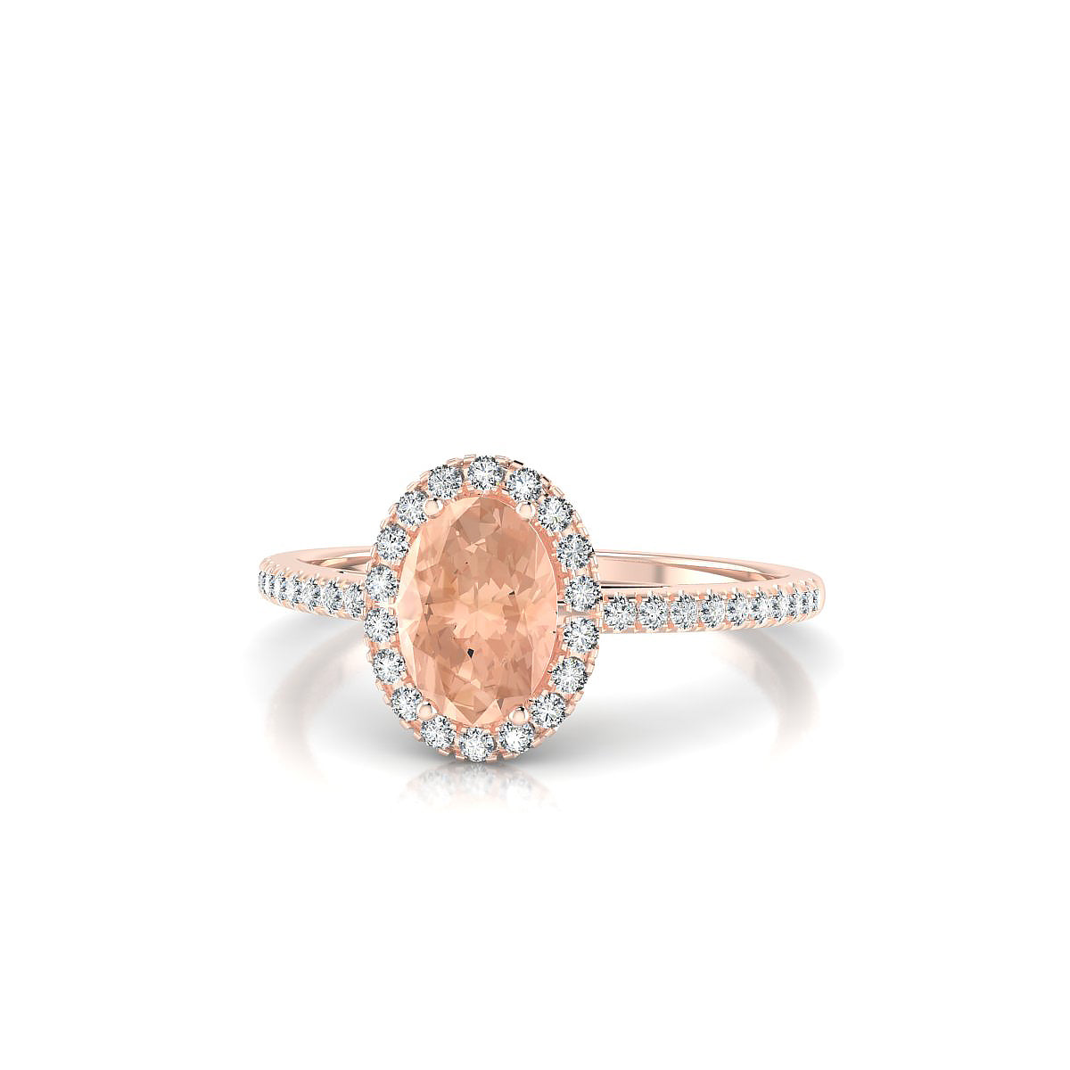 Sunrise | 18k Rose Gold 7 x 5 mm Oval Morganite Ring