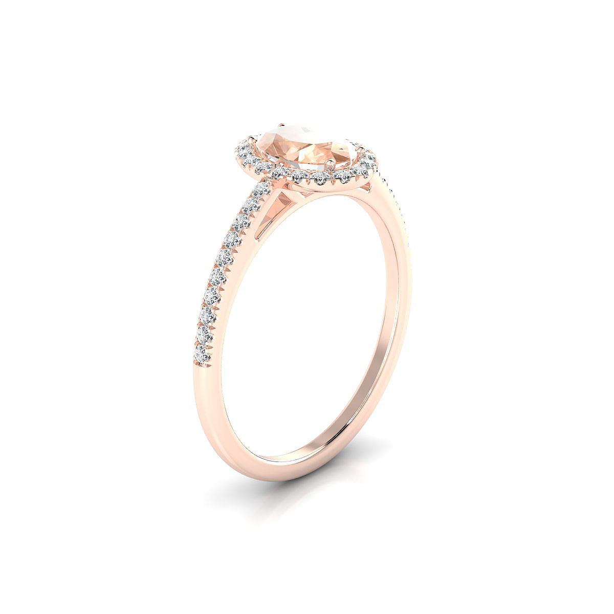 Sunrise | 18k Rose Gold 7 x 5 mm Oval Morganite Ring