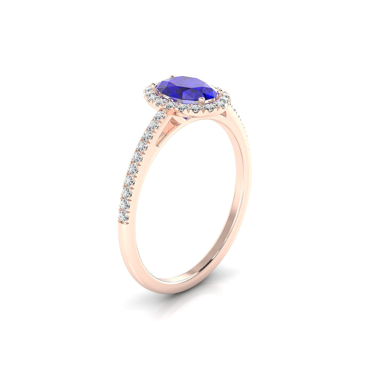 Sunrise | 18k Rose Gold 7 x 5 mm Oval Tanzanite Ring