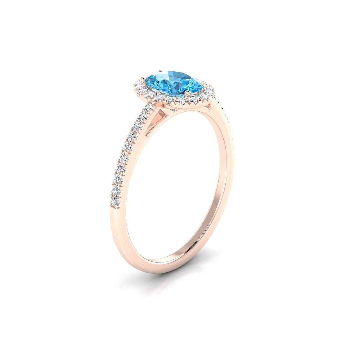 Sunrise | 18k Rose Gold 7 x 5 mm Oval Topaz Ring