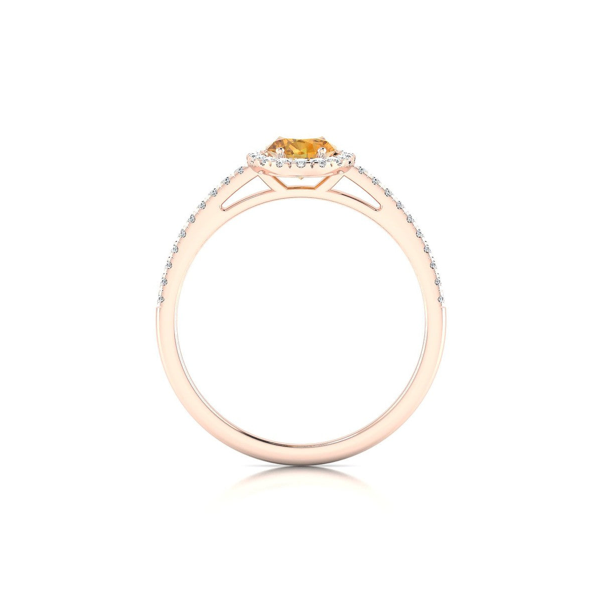 Sunrise | 18k Rose Gold 7 x 5 mm Oval Citrine Ring