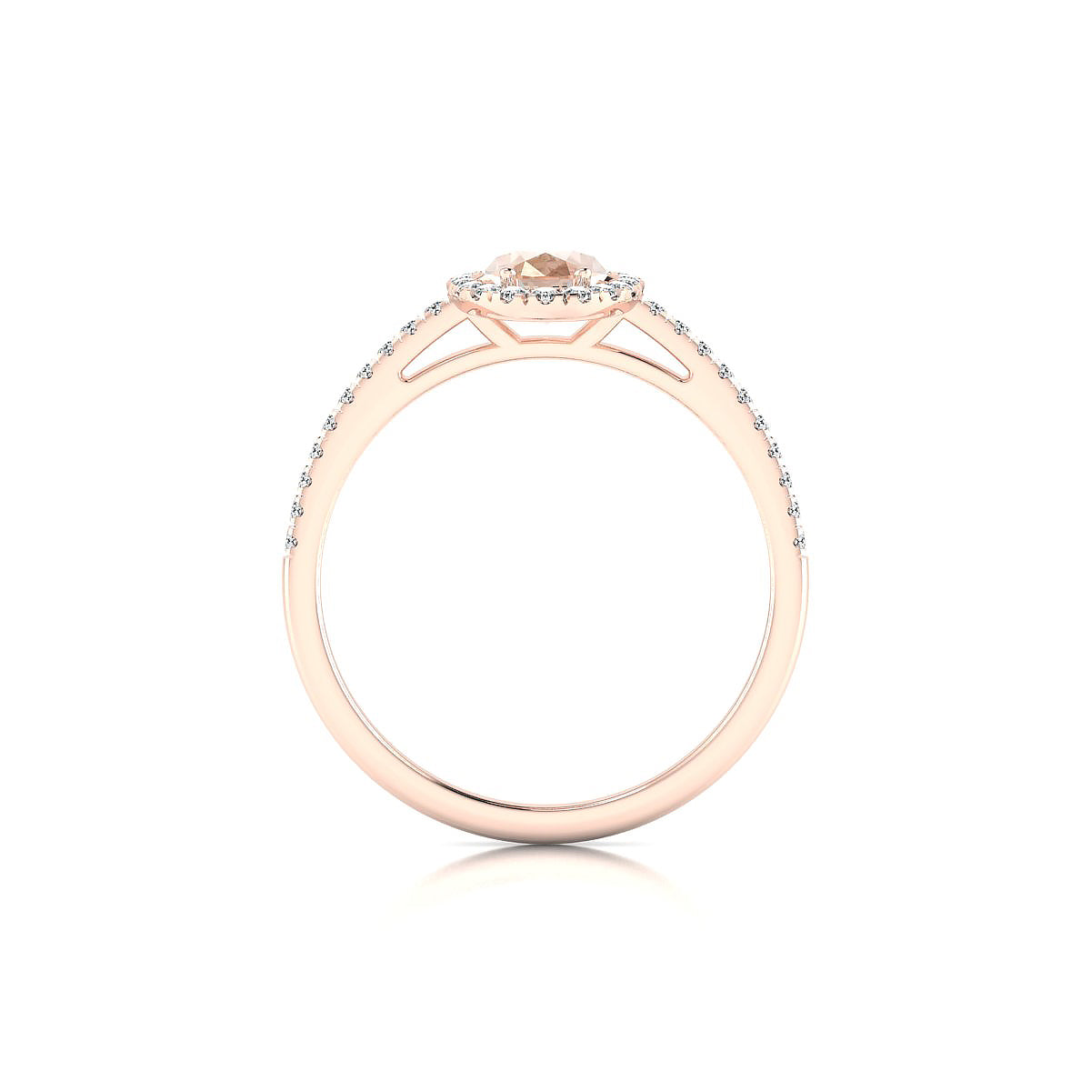 Sunrise | 18k Rose Gold 7 x 5 mm Oval Morganite Ring