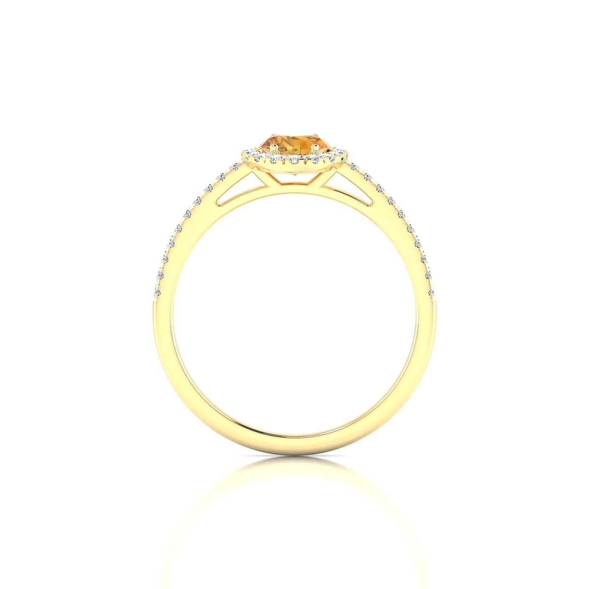 Sunrise | 18k Yellow Gold 7 x 5 mm Oval Citrine Ring